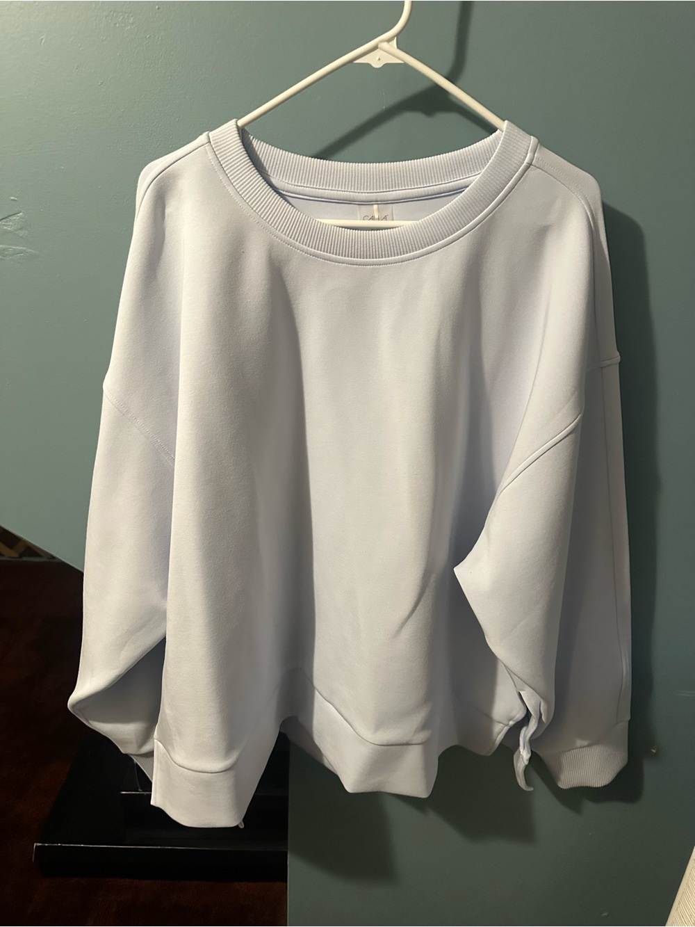 Calia Pale Blue Women’s Crewneck Scuba Sweatshirt